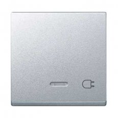 Schneider MTN431760 Kryt spínače s průzorem a symbolem,zástrčka,SystemM,AL
