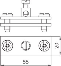 OBO 939 Uzemňovací příchytka pro vedení a ploché vodiče 55mm Ocel galv. zinek