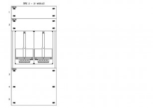 Konstrukce elektroměrová 2-24, 1-řadá, plastové panely SCHRACK CSIL125224
