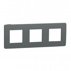 Krycí rámeček NOVÁ UNICA STUDIO COLOR trojnásobný, Dark Grey/Černý