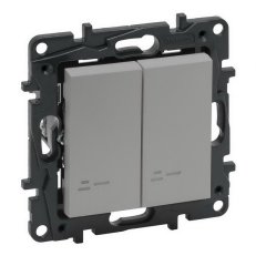 NILOÉ STEP SPÍNAČ Č.5 PODSVĚTLENÝ HLINÍK  LEGRAND 863315