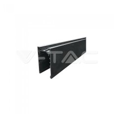 Recessed Aluminium Track Rail Black 0.5M