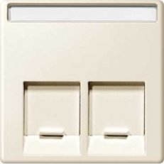 Merten Centrální deska datové zásuvky 2xRJ45 White Cream SCHNEIDER MTN469944