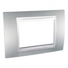 Unica Top Krycí rámeček trojmodulový, Aluminium SCHNEIDER MGU6.103.30
