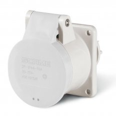 SCAME 430.3218/R Zásuvka vestavná IEC309 do 50V,rovná-3P,32A,40-50 V,IP44