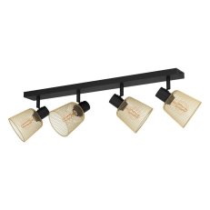 Bodové svítidlo COSLADA E27 černá/mosaz 4X40W IP20 EGLO 900695