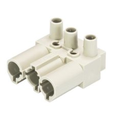 vidlice na kabel, 3-pól, bez krytu, šroubové svorky, gesis, šedá