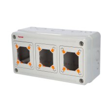 Famatel 3963 Skříň 3963 ACQUA Combi IP65, 3 otvory, bez modulů, 175x330x130mm