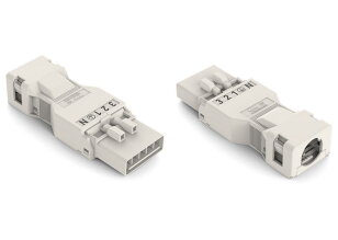 Zástrčka S pouzdrem s odlehčením tahu 5pól. bílá WAGO 890-135