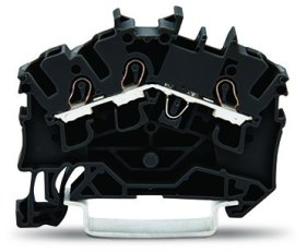 3vodičová průchozí svorka, 2,5mm2, Vhodná pro aplikace Ex e II, černá 2002-6305