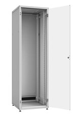 Rozvaděč LC-50 24U, 600x600 RAL 7035, skleněné dveře, 1-bodový zámek
