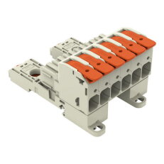 Pružinová svorka Páčka CAGE CLAMP sv.šedá 16mm2 6pól. WAGO 832-1106/306-000