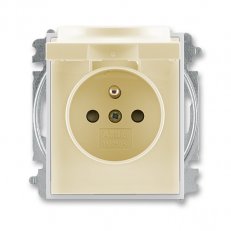ABB ELEMENT Zásuvka chráněná a víčkem slonová kost/led. bílá 5519E-A02397 21