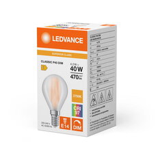 Světelný zdroj LEDVANCE LED CLASSIC P DIM CRI97 S 4.2W 927 Frosted E14
