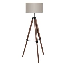Stojací svítidlo LANTADA ořech/černá 1X60W IP20 EGLO 44115