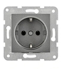 Zásuvka SCHUKO, bezšroubové svorky, antracit SCHRACK EV111201--