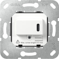 Napájení USB PD typ C vložka bílé GIRA 236200