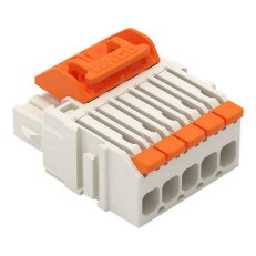 1vodičová pružinová svorkovnice, Páčka, Push-in CAGE CLAMP, Světle šedá