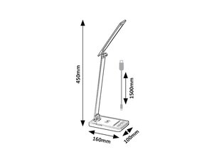 Stolní lampa Traze LED 5W IP20 černá 3000-6500K 190lm RABALUX 74213