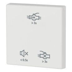 CWIZ-01/g1 Kryt RF tlačítka 55x55mm s potiskem symbolu zaplavení Bílá lesklá