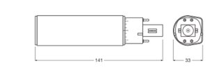 DULUX LED D/E HF & AC MAINS V 7W 865 G24Q-2 LEDVANCE 4099854501616