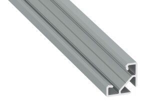 Rohový hliníkový profil AL-PROFIL AJAR SILVER ANODIZED 1M GREENLUX GXLP1106