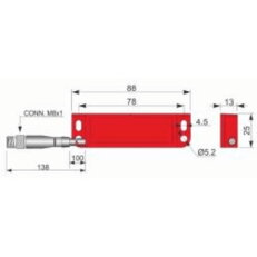 Bezpečnostní magnetický senzor AECO SMS88-P5 2NC H1C PL