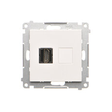 Zásuvka HDMI 1 násobná bílá matná TGHDMI.01/111