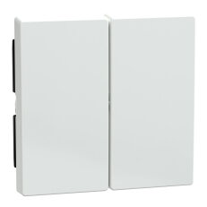 Dvojitá klapka, Merten System M, active white, termoplast lesklý 432525