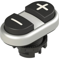 Dvojité tlačítko d22mm, plast, chrom, IP67 PIZZATO E21PDBL9AAAC