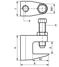 Nosníková svorka C SSt M8 9mm/16mm WALRAVEN 6007408
