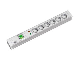 Bachman 333.005 19'' 1,5U 6xCEE7/3 1xswitch OVP power 2,0m CEE7/7