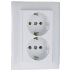 Komplet dvojzásuvka Schuko 90331 CBR bílá ELKO EP 5603011065126