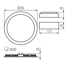 Vestavné LED svítidlo ROUNDA V2LED24W-NW-SN KANLUX 27220