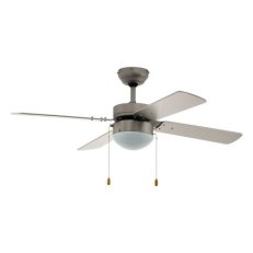 Stropní ventilátor GELSINA AC E14 nikl/stříbrná/bílá 60W IP20 EGLO 35041