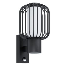 Venkovní nástěnné svítidlo RAVELLO 1xE27 SENSOR černá/bílá 28W IP44 EGLO 98722