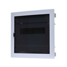 Vestavná rozvodnice s plastovými dvířky FLAT IP40, 12+2 mod, svork. N/PE