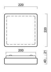 Přisazené svítidlo TILIA 1A 11W IP54 3K ON/OFF PC bílá OSMONT TIL56350
