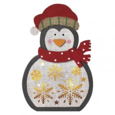 5LED XMAS WOOD PENGUIN 2AAA T WW
