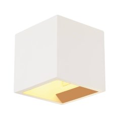 PLASTRA nástěnné svítidlo QT14 hranaté krychle bílá sádra max. 42 W SLV 148018