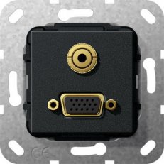 VGA, mini Krátký kabel vložka černá m GIRA 565910