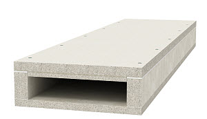 OBO BSK 090521 Protipožární kanál I90/E30 50x210 šedá Odlehčený beton 7215158