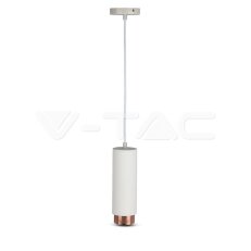 GU10 Fitting Gypsum Pendant Suspended Metal With Matt Rose Gold Bottom, VT-864