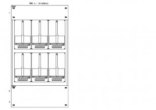 Konstrukce elektroměrová 3-28, 2-řadá, plastové panely SCHRACK CSIL127328