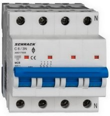 Instalační jistič AMPARO 10kA, C 6A, 3+N SCHRACK AM017806--