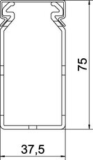 OBO LKVH N 75037 Propojovací kanál LKVH bezhalogenový 75x37,5x2000 světle šedá
