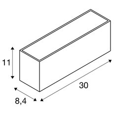 SITRA L WL UP/DOWN venkovní LED nástěnné svítidlo antracit CCT spínač 3000/4000K