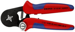 Samonastavitelné kleště pro lisování kabelových koncovek 180 mm KNIPEX 97 53 04