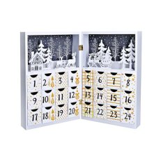 LED adventní kalendář - kniha, 8x LED, 40x30cm, 2x AAA SOLIGHT 1V244