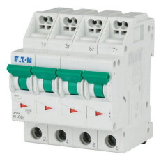 PLI-C6/4 Jistič PLI (bezšroubové svorky nahoře) char C 4-pólový 10kA 6A 101359